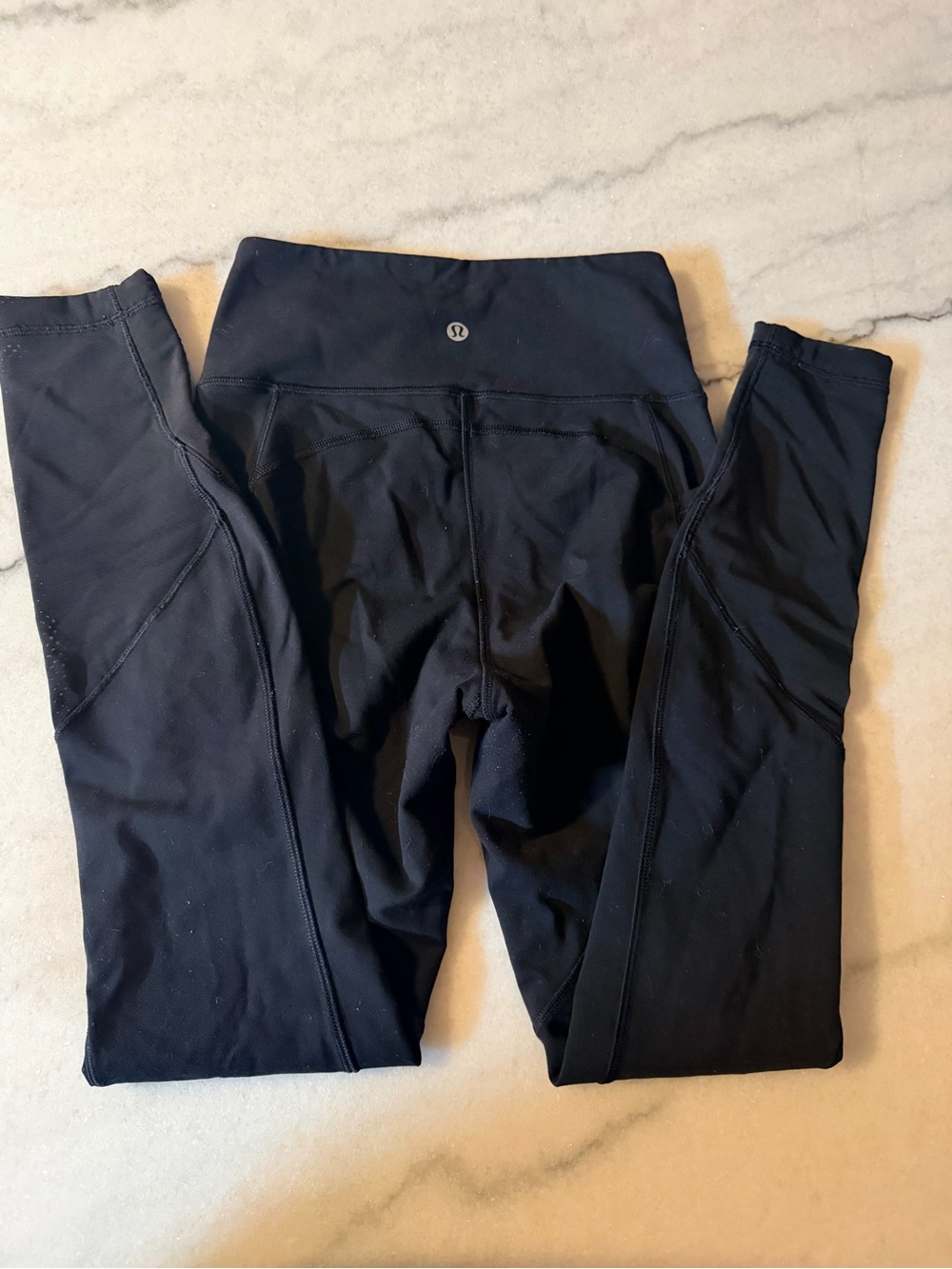 Lululemon Black High-Rise Mesh Leggings